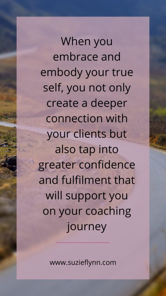 When you embrace and embody your true self, you not only create a deeper connection with your clients but also tap into greater confidence and fulfilment that will support you on your journey