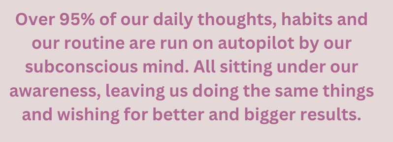 A quote from the blog highlighting that 95% of our daily thoughts, habits and routine are run on autopilot.